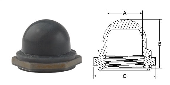 Pushbutton Boot with Hex-Shaped Insert
