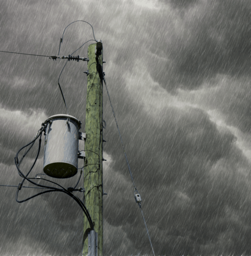 Storm clouds representing environmental exposure conditions for sealed electronics